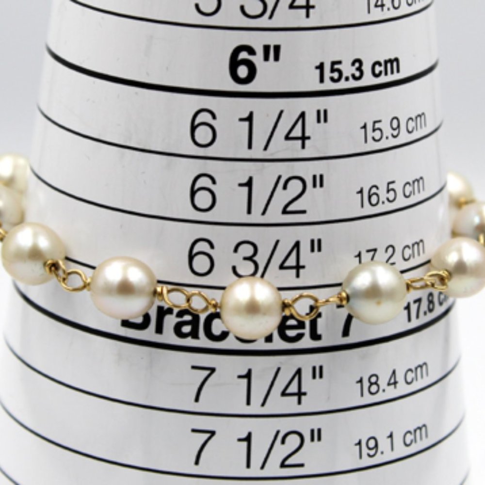 14K Pearl Station Bracelet - 35 CTS - Picture 10 of 10